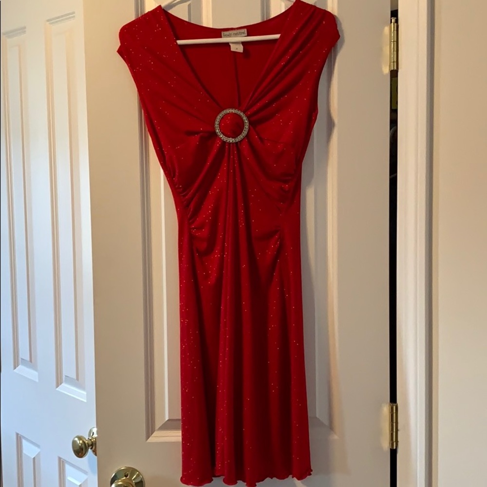 Red cocktail dress